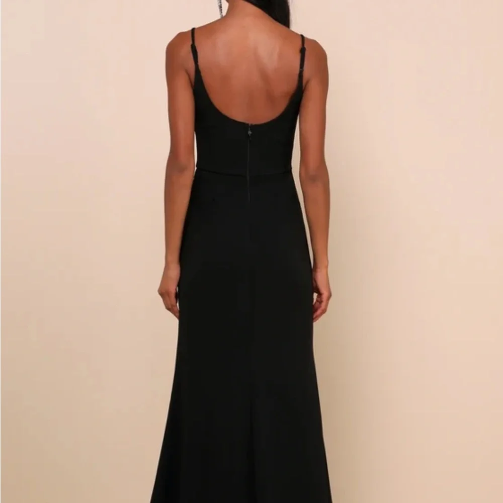 Lulu's Infinite Glory Black Maxi Dress Size M - Picture 2 of 9